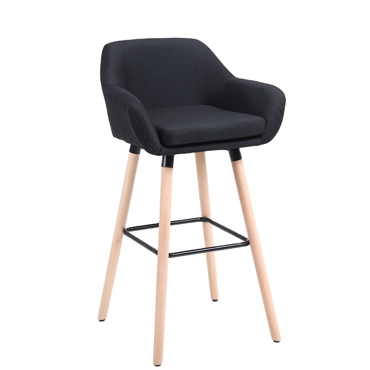 wooden leg bar chair